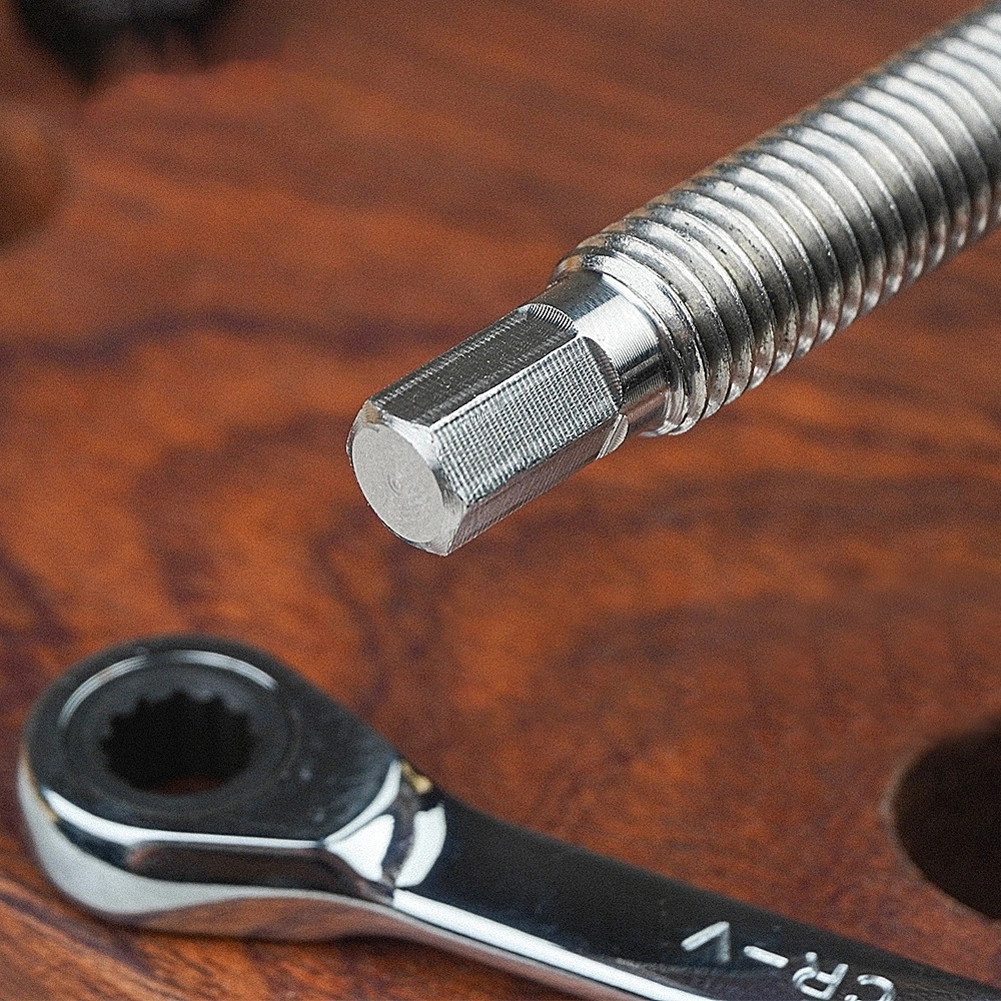 Folinda Ahşap İşleri İçin Masa Üstü Vis Kayış Bloku - Bakır Ve Paslanmaz Çelik - 8mm Ratchet Anahtarlı - 20mm Çaplı Masalık Uyumlu