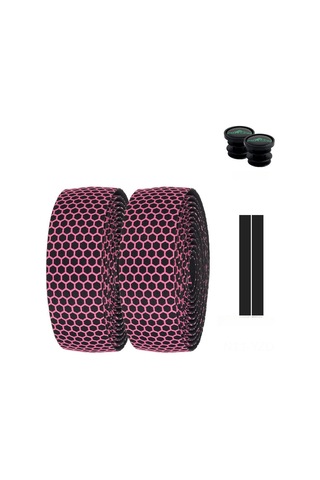 Yuntech01 Yol Bisikleti Yönlendirici Kayışı - Bal Çekirdeği Desenli, Kayma Önleyici, Ter Emici Silikon+eva Antrenman Aksesuarı Pembe Pembe