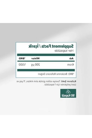 Krom Pikolinat Takviye Edici Kapsül 20 Mcg, 90 Kapsül