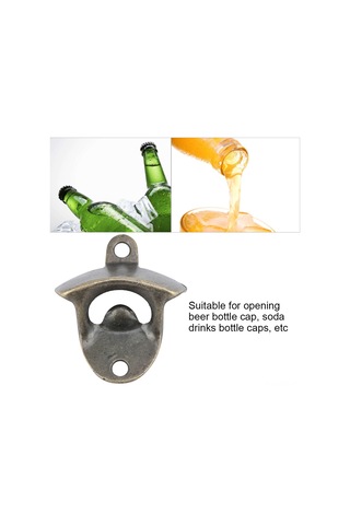 Fosenze Bronz Renkli Çelik Duvar Tipi Bira Açıcı - Anti-korozon, Dayanıklı Ve Kolay Kurulum 1 Adet Diğer