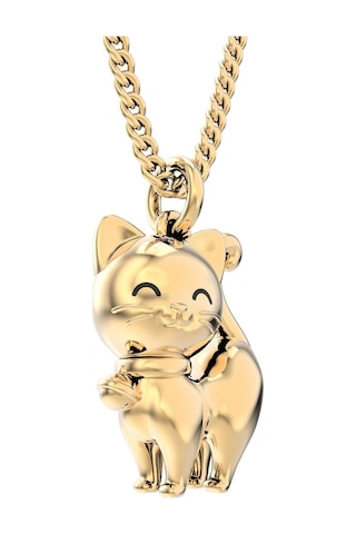 Chocli 18 Ayar Altın Kaplama Kedi Kolye