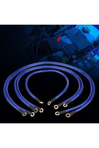 Xiyyadms Araba Performansı Geliştirici 5'li Güçlü Toprak Kablosu - Başlangıç Hızı, Motor Gücü, Akü Ömrü Ve Far Parlaklığı Artırıcı