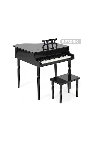 Çocuk İçin Ahşap Piyano Bp30bk Nota Sehpası ve Tabure