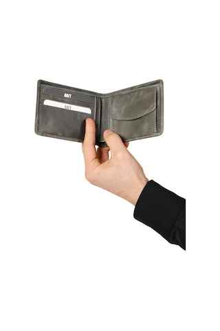 Mft Leather Design Hakiki Deri Erkek Kartlıklı Cüzdan Fossil 5750 Gri