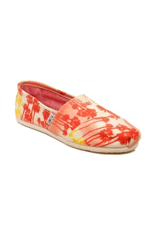 Toms Bayan Espadril Orange Palm Trees Vegan Turuncu