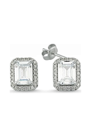 Baget Tektaş Gümüş Küpe Wsk08