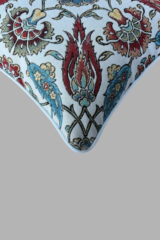 Kırlent Kılıfı Goblen Dokuma Kumaş - 45x45cm Çift Taraflı Biyeli Dekoratif Kırlent Kılıfı - Vs-1064 Çok Renkli