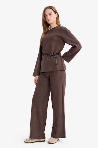 Defacto Wide Leg Düz Paça Pantolon G5323ax25aubn450 Kahve-bn450