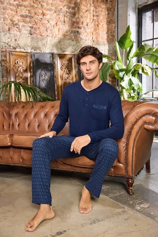 Aydoğan Erkek Aras Kışlık Termal Rahat Lacivert Pijama Takımı 0750