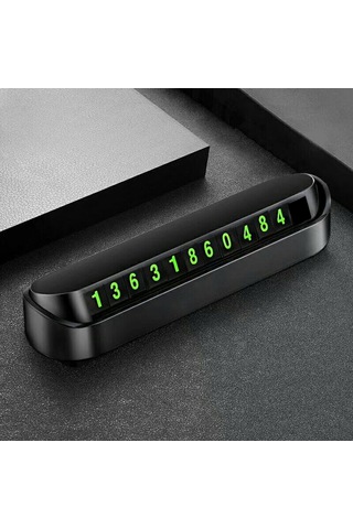 Jeemson P10 Siyah Abs Geçici Park Kartı - 13cm Boyutlu, 2 Stiller Seçeneği Ve 4 Sticker İle