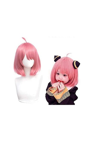 Anime Karakterleri Pembe Cosplay Peruk Cadılar Bayramı Partisi Aksesuarları Cosplay Peruk Dekoru