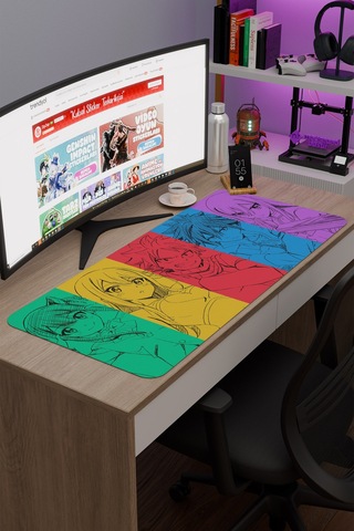 Fairy Tail Anime V5 - 90x40 Xxl Gaming Kauçuk Kaymaz Taban Mouse Pad Fare Altlığı