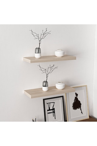 Minar Gizli Tutuculu 2'li Duvar Rafı 60 Cm - Sonomo