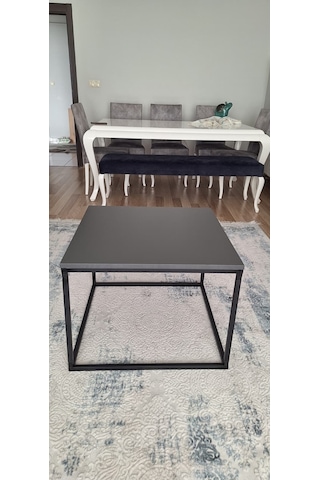 Rafadi Orta Sehpa Metal Ayaklı Modern Orta Sehpa Antrasit