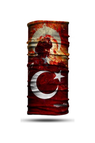 Motosıklet Bandana-boyunluk Crt-282 Kırmızı - Beyaz