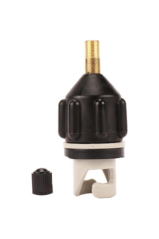 Şişme Bot Pompası Adaptörü Hava Pompası Dönüştürücü Hava Valfi Eklentisi Siyah 7.8x3.4CM