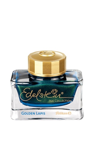 Pelikan M200 Golden Lapis Dolma Kalem Mürekkep Set- M Uç Mavi