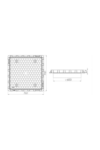600Mm Koruge Boru Uyumlu Çerçeve + Düz Kapak 1