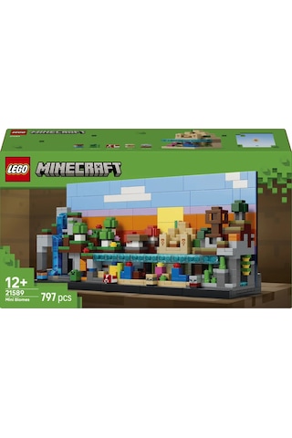 LEGO® Minecraft® Mini Biyomlar 21589 - 12 Yaş ve Üzeri Çocuklar için 5 Mikrofigür İçeren Dekoratif Oyuncak Yapım Seti (797 Parça)