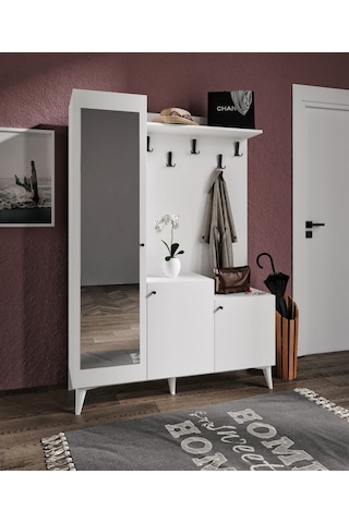 Kardelen 9 Bölmeli Aynalı Portmanto 180 x 125