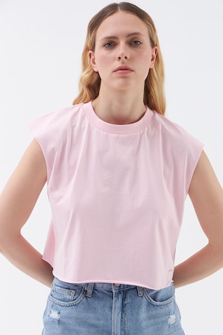 LOFT Crop Kadın Tshirt K.kol Lf2031528 Q1.v1 Pembe