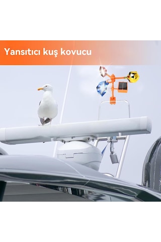 Güneş Enerjili Kuş Kovucu Sesli Dönen Güvercin Kovucu Bahçe İçin Yansıtıcı Kuş Korkutucu Güvercin İçin Kuş Kovucu Saksağan Sığırcık A-taban