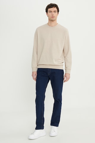AC&Co / Altınyıldız Classics Erkek Standart Fit Normal Kesim 2 İplik Recycle Pamuklu Bisiklet Yaka Sweatshirt - Bej