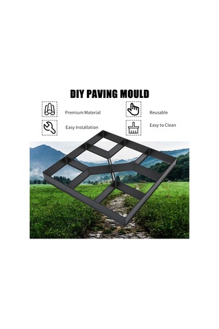 Reedark Bahçe Yolu Kalıbı - Yeniden Kullanılabilir Abs Malzeme İle Dıy Kare Taş Döşeme Çok Renkli