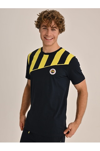 Fenerbahçe Erkek Trıbun Çubuk Bloklu Tshırt Fb Laci Yeni