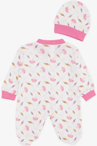 Breeze Kız Bebek Patikli Tulum Çiçek Desenli 0-3 Ay-6 Ay, Ekru-ekru Ekru