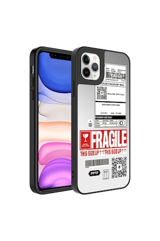 Apple Uyumlu iPhone 11 Pro Max Aynalı Desenli Kamera Korumalı Parlak Csk Zore Mirror Kılıf-fragile