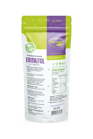 Parmor 1 Kg Eritritol 1 paket. Keto / Ketojenik / Vegan diyet