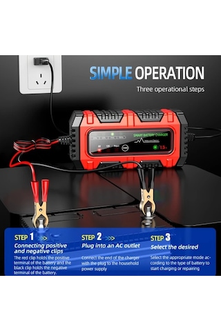 Honeybeeshop 12v 2 Amp Tam Otomatik 3 Adımlı Akıllı Sarı Şarj Cihazı Motosiklet Araba Pilleri İçin Agm Gel Sla Koruma