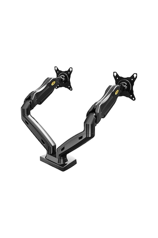 Nb F160 Çift Monitör Kolu, Gazlı Yaylı Monitör Standı, 10-27 İnç Vesa Uyumlu, 2-9 Kg Taşıma Kapasiteli, 360