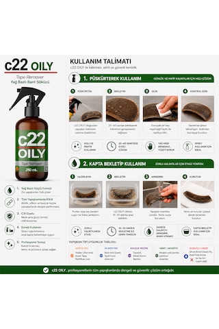 C22 Oıly - 250 Ml Yağ Bazlı Protez Saç Bant Sökücüsü Temizleyicisi