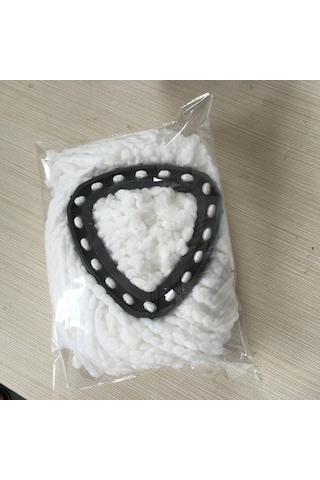 Vkemall Topaklı Yüksek Kaliteli Mikrofiber Değişim Triangular Döner Mop Başlığı - Vileda, O-cedar Uyumlu, Beyaz, Dayanıklı Ve Yeniden Kullanılabilir