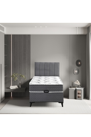 Luna Comfort Tek Kişilik Yatak Baza Başlık 3'lü Set