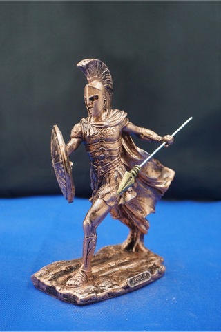Mitolojik Tasarım Achilles Aşil - Ev Ofis Dekoratif Hediyelik Aksesuar 28 Cm Bakır