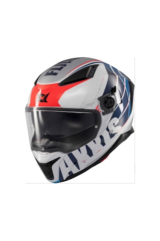 Axxis Panther SV A7 Full Face Güneş Vizörlü Ece 22.06R Motosiklet Kaskı Beyaz Parlak Mavi