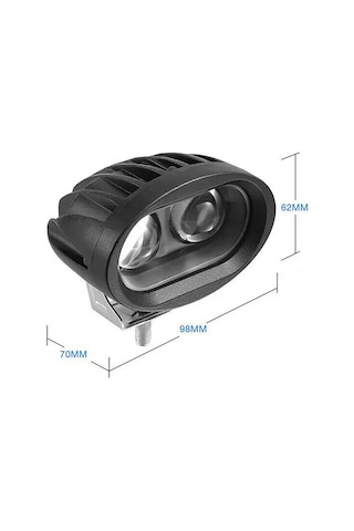 Led Spot Işık Ve Beyaz Projektör Lens Oval Çift Gözlü Led Off Road Lamba Motosiklet Ve İş Makinesi Projektörü 12v-85v