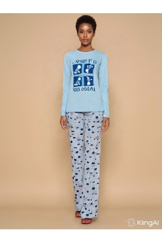 Novavita Yenihayat Mavi Pijama Takımı