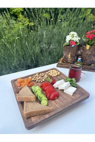 Doğal Ahşap Sunumluk Standı , Ahşap Kek Standı , Ahşap Meyve Tabağı , Ayaklı Doğal Ahşap Ceviz