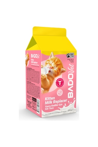 Bado Kitten Milk Replacer Yavru Kediler İçin Süt Tozu Besin Takviyesi 200ml