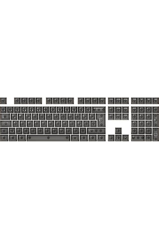 Cherry Single Shot Pc Full Set Şeffaf Türkçe Keycap Set