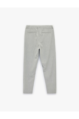 Koton Regular Fit Cepli Beli Bağcıklı Kumaş Pantolon Gri 6sam40014hw Gri