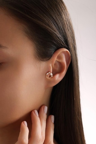 Tufanlar Kuyumculuk Altın Yuvarlak Taşlı Piercing Altın