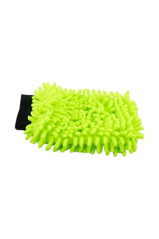 Mikrofiber Araba Araç Oto Yıkama Eldiveni Makarna Şönil Eldiven Yeşil Oto Detailing