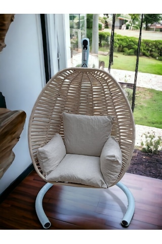 İstanbulmob Bahçe Balkon Salıncak Krem