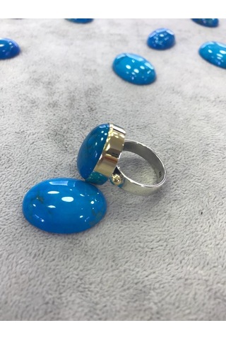 Turkuaz Taşlı Gümüş Yüzük 925 Ayar Taş (274399805)