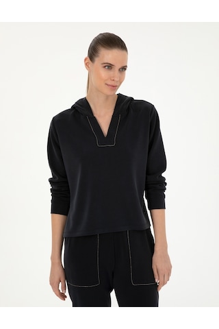 Pierre Cardin Kadın Siyah Sweatshirt 50282639-vr046 Siyah